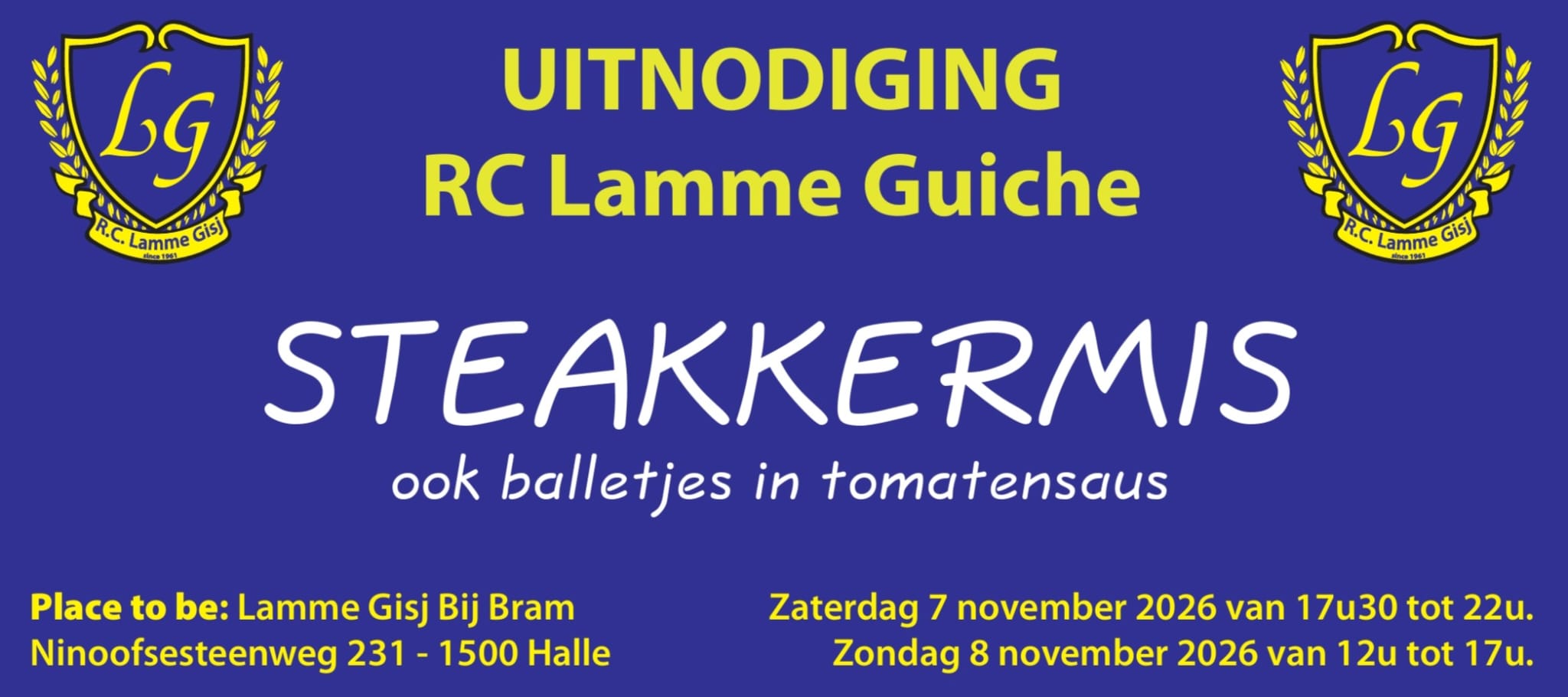 STEAKKERMIS LAMME GUICHE - 7 - 8 november 2026