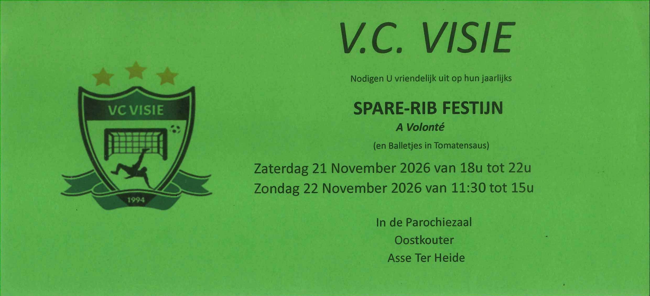Uitnodiging Spare-ribfestijn VC Visie